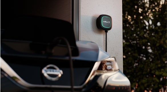 Nissan EV connected and charging with a Wallbox charger | Lupient Nissan in Brooklyn Park MN