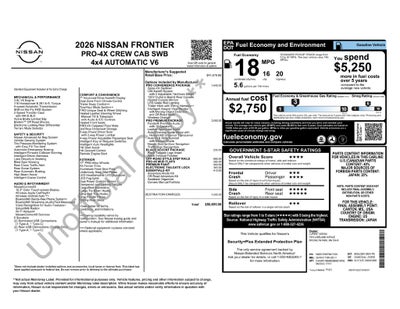 2026 Nissan Frontier PRO-4X