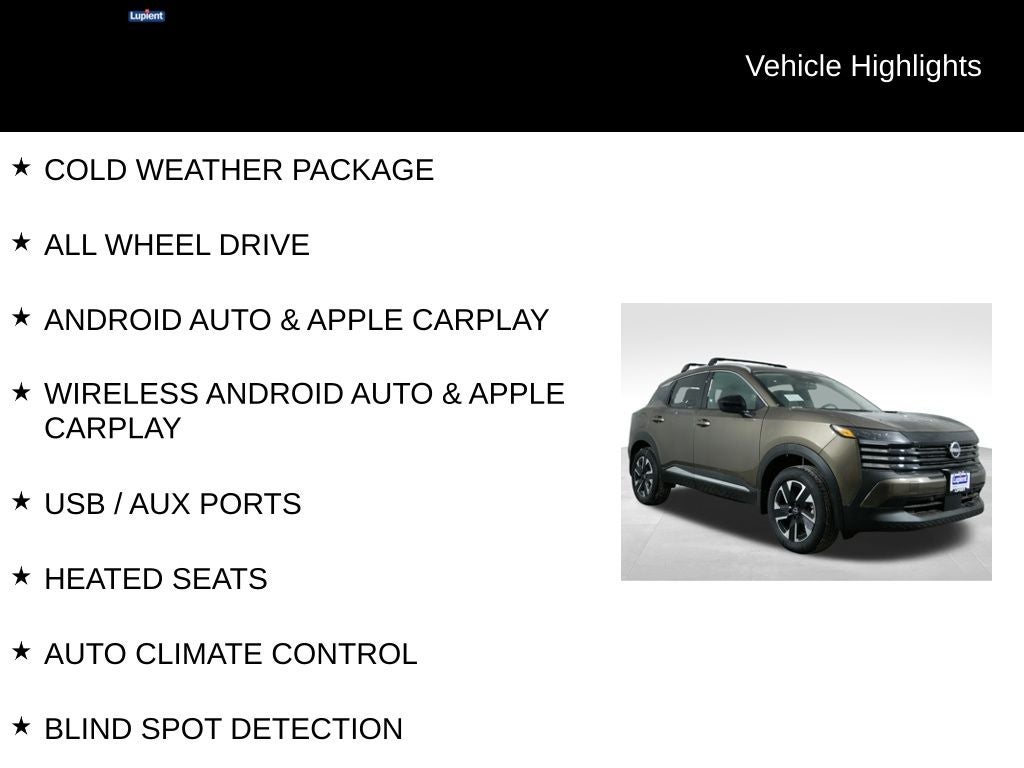 2026 Nissan Kicks SV Cold Weather Package