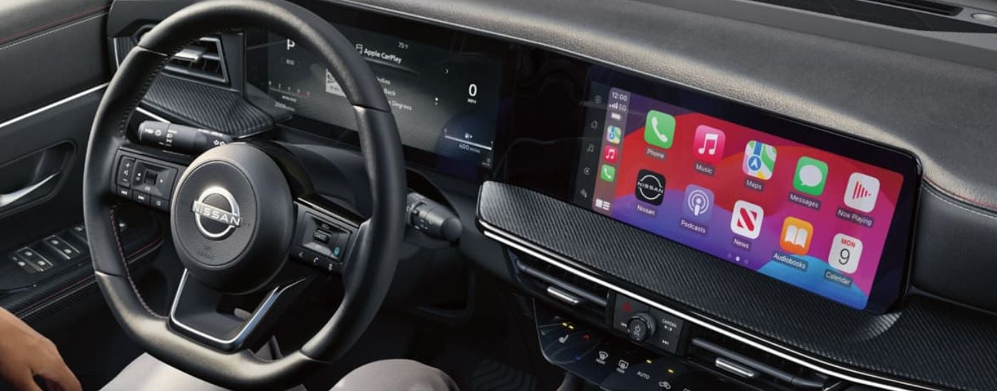 Infotainment display and digital gauge clusters in a 2025 Nissan Kicks